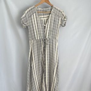 ASOS Striped Button Front Maxi Dress